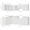 vidaXL Conjunto de armarios de cocina "Lyon" de 11 piezas de madera de ingeniería blanca