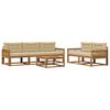 vidaXL Conjunto de sof&aacute;s de exterior 6 pcs Natural y Beige