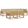 vidaXL Conjunto de sof&aacute;s de exterior con coj&iacute;n 6 pcs y Beige Poli&eacute;ster