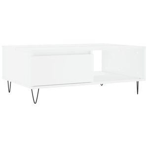 vidaXL Mesa de centro madera de ingenier&iacute;a blanco 90x60x35 cm