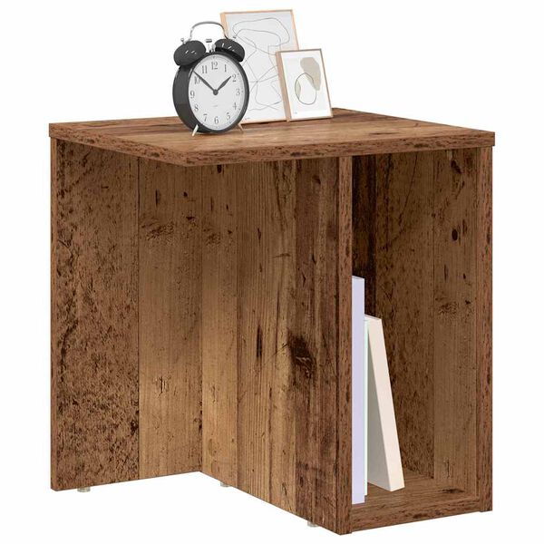vidaXL Mesa Auxiliar 2 pcs Madera vieja 37 x 32 x 40 cm