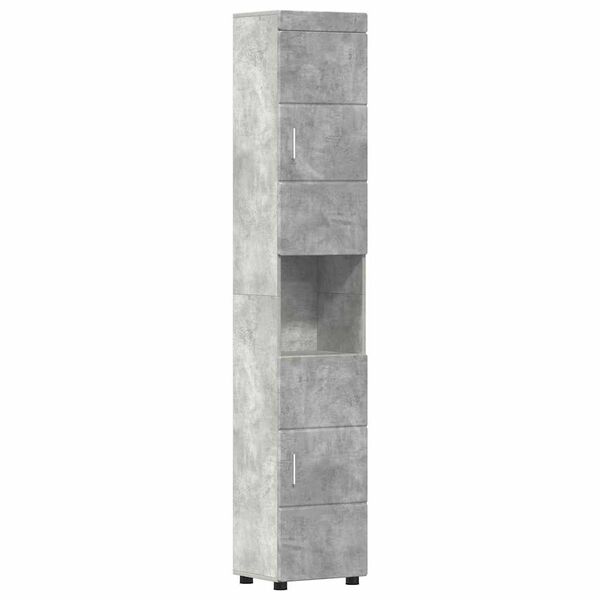 vidaXL Juego de Muebles de Ba&ntilde;o TULUM Gris Concreto 37 x 31,5 x 203 cm