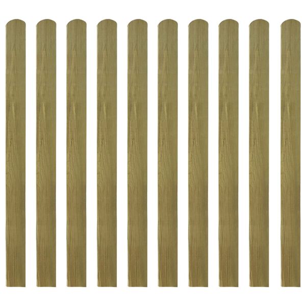 vidaXL Valla de jard&iacute;n de listones 10 piezas madera 120 cm