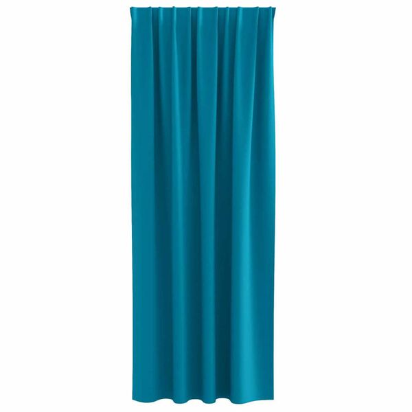 vidaXL Cortinas Opacas con Anillas 2 pcs Tuquesa 225 x 140 cm