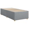 vidaXL Cama box spring con colch&oacute;n tela gris claro 80x200 cm