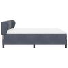 vidaXL Cama tipo Box Spring Gris oscuro 180 x 200 cm Terciopelo