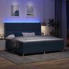 vidaXL Cama tipo Box Spring con colch&oacute;n con LED Azul 200 x 200 cm tela