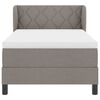 vidaXL Cama tipo Box Spring con colch&oacute;n Taup&eacute; 100 x 200 cm tela