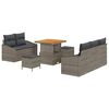 vidaXL Conjunto de sof&aacute; de jard&iacute;n 8 uds. 7-N&uacute;mero de plazas Gris