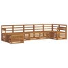 vidaXL Conjunto de sof&aacute;s de exterior 7 uds. Natural
