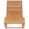 vidaXL Tumbona mecedora con cojín madera maciza de teca