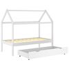 vidaXL Estructura cama niños con cajón madera pino blanco 80x160 cm