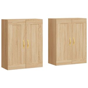 vidaXL Armarios de pared 2 uds madera de ingenier&iacute;a roble Sonoma