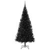 vidaXL &Aacute;rbol de Navidad con 300 LED con soporte Negro 210 cm PVC