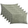 vidaXL Funda de almohada 6 uds. HEERLEN Verde 30 x 50 cm Tela Chenille