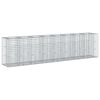 vidaXL Cama elevada de gavi&oacute;n 2 uds. 330 x 50 x 80 cm Plateado
