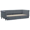 vidaXL Sofá cama nido con cajones terciopelo gris oscuro 80x200 cm
