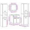 vidaXL Juego de muebles de ba&ntilde;o con puerta 4 pcs Madera envejecida