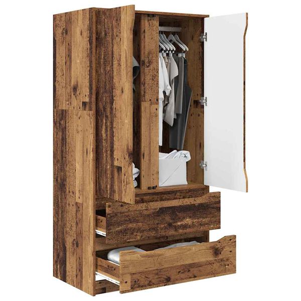 vidaXL Gabinete de Ba&ntilde;o con caj&oacute;n Madera Vieja 79,5 x 49 x 156 cm