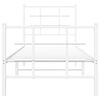 vidaXL Estructura cama sin colch&oacute;n con estribo metal blanco 75x190 cm