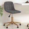 vidaXL Silla de comedor giratoria de terciopelo gris oscuro