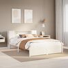 vidaXL Cama con estanter&iacute;a sin colch&oacute;n madera maciza blanca 150x200 cm