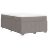 vidaXL Cama box spring con colch&oacute;n tela gris taupe 120x190 cm