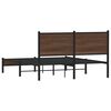 vidaXL Estructura de cama sin colchón metal marrón roble 140x190 cm