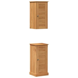 vidaXL Juego de muebles de ba&ntilde;o VIGO 2 pcs Marr&oacute;n y Marr&oacute;n Miel