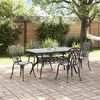 vidaXL Conjunto de Comedor de Jard&iacute;n 5 pcs Negro Aluminio