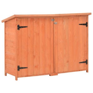 vidaXL Caseta de almacenamiento de jard&iacute;n de madera 128x42x91 cm