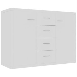 vidaXL Aparador de madera contrachapada blanco 88x30x65 cm