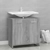 vidaXL Armario de ba&ntilde;o madera contrachapada gris Sonoma 60x33x60 cm