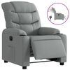vidaXL Sill&oacute;n reclinable el&eacute;ctrico tela gris claro
