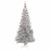 vidaXL Árbol de Navidad con 300 LED con soporte Plateado 240 cm PET