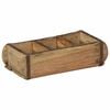 vidaXL Bandeja 4 pcs Marr&oacute;n 30 x 14 x 9 cm Madera s&oacute;lida recuperada