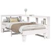 vidaXL Cama con estanter&iacute;a sin colch&oacute;n madera maciza blanca 75x190 cm