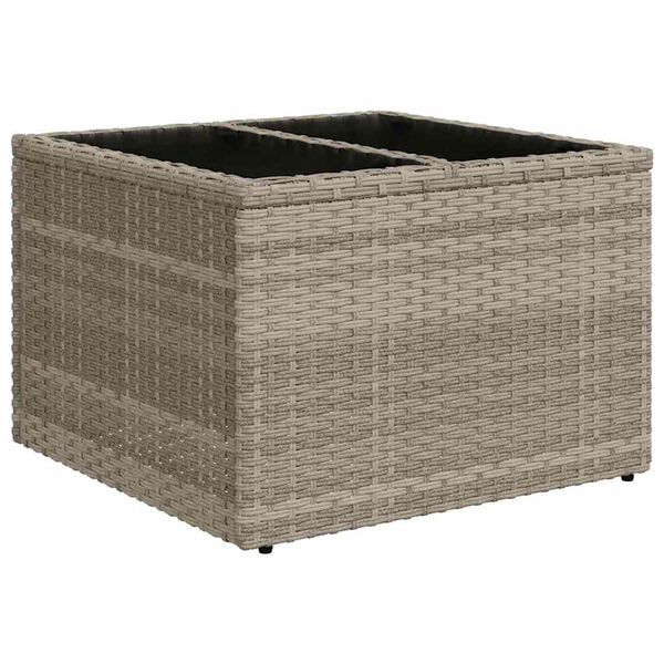 vidaXL Conjunto de sof&aacute;s de jard&iacute;n 9 pcs Gris Claro rat&aacute;n sint&eacute;tico