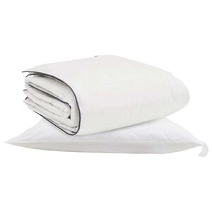 vidaXL Edred&oacute;n de Invierno con almohada 2 pcs Pluma de pato