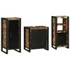 vidaXL Juego de muebles de ba&ntilde;o 3 uds. Multicolor y negro