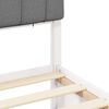 vidaXL Estructura de Cama con Cabecera Tapizada Gris Claro 90 x 200 cm
