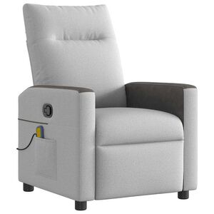 vidaXL Sill&oacute;n de masaje reclinable de tela gris nube