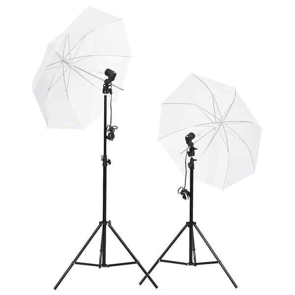 vidaXL Kit de estudio fotogr&aacute;fico con set de luces, fondo y reflector