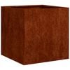 vidaXL Jardinera oxidada 40x40x40 cm acero corten