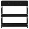vidaXL Mesa de Consola Roble negro 75 x 28 x 75 cm