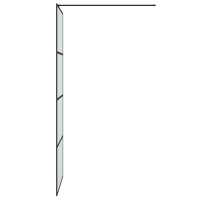 vidaXL Mampara de ducha vidrio ESG esmerilado negro 80x195 cm