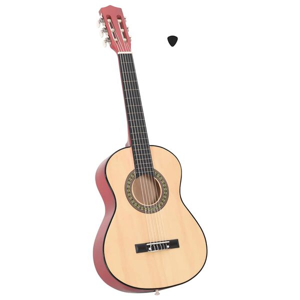 vidaXL Guitarra clásica para principiantes y niños madera tilo 1/2 34"