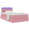 vidaXL Cama con almacenamiento y LED Rosa 120 x 200 cm Terciopelo