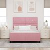 vidaXL Cama tipo Box Spring con cabecera Rosa 140 x 200 cm Terciopelo