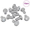 vidaXL Tornillo de Bloqueo Liso 12 uds. Plateado M6 x 12 mm Acero